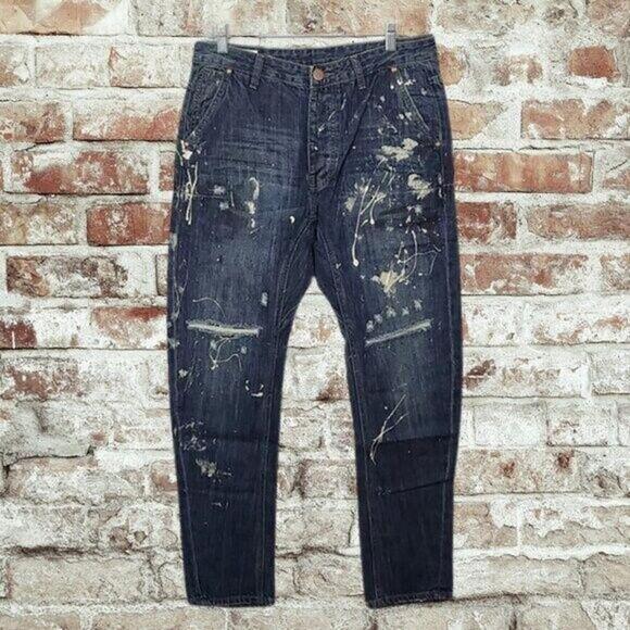 2/$50 Man X OneTeaspoon Cowboy Relaxed Fit Jeans 30R | Distressed - Picture 1 of 7